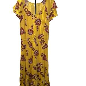 Old Navy Yellow Floral Maxi Dress